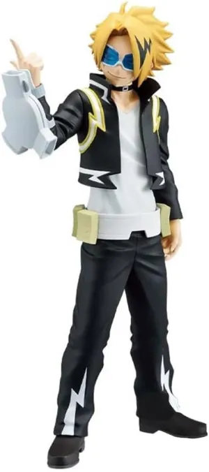 LUNK Kaminari Denki Action Figure Statue,Anime Collection Figure,6.7in Standing Kaminari Denki Figurine Handmade PVC Model,Cute Car Desk Figure Display Decor Gifts