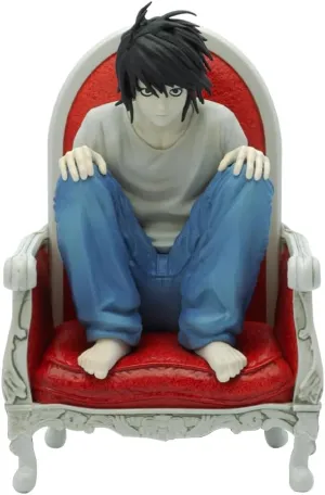 LUNK L Figure Anime Action Figures L Figurine Statue Anime Sitting Cartoon Model Sculpture Collectible Gifts for Fans 5.1in