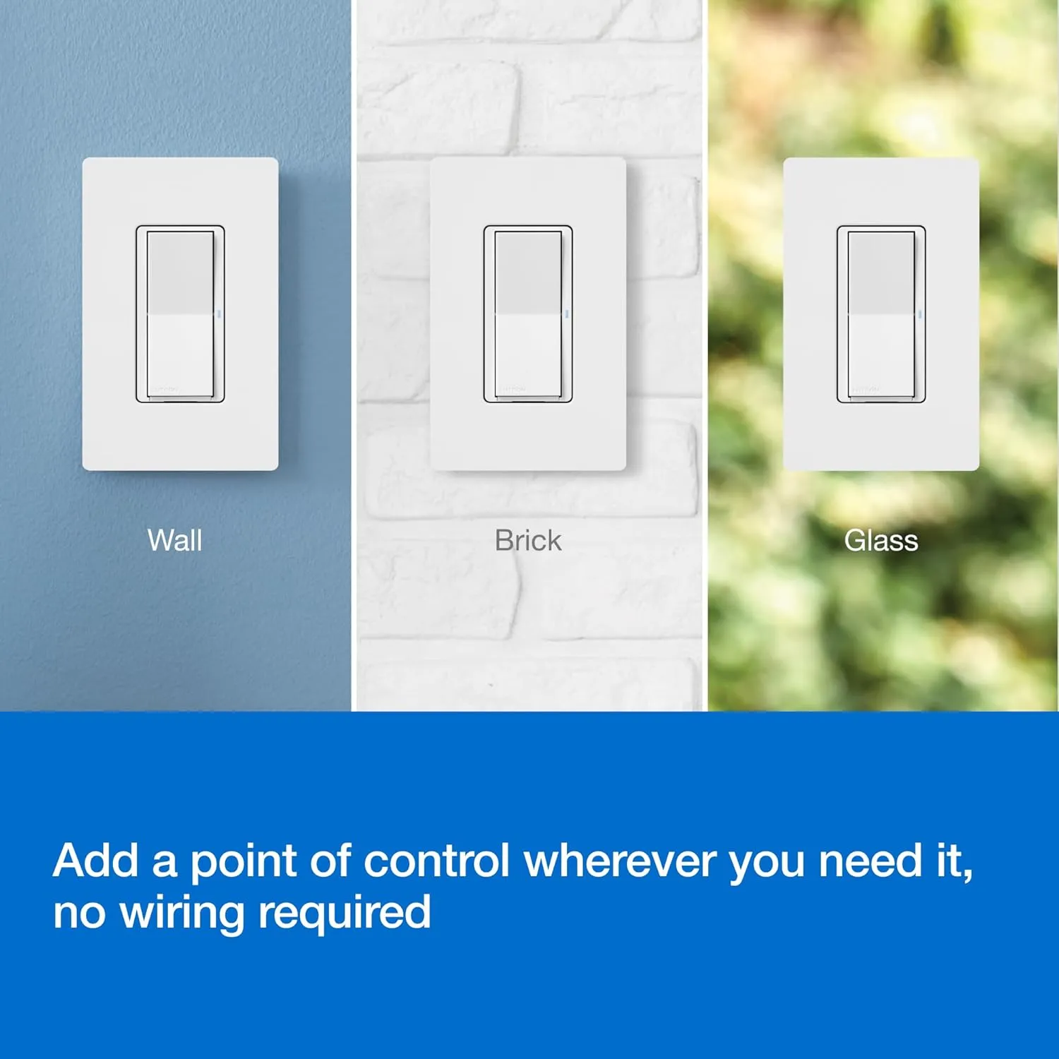 Lutron Pico Paddle Remote for On/Off Control of Caseta Smart Switches/Dimmers, PJ2-P2B-GLA, Light Almond