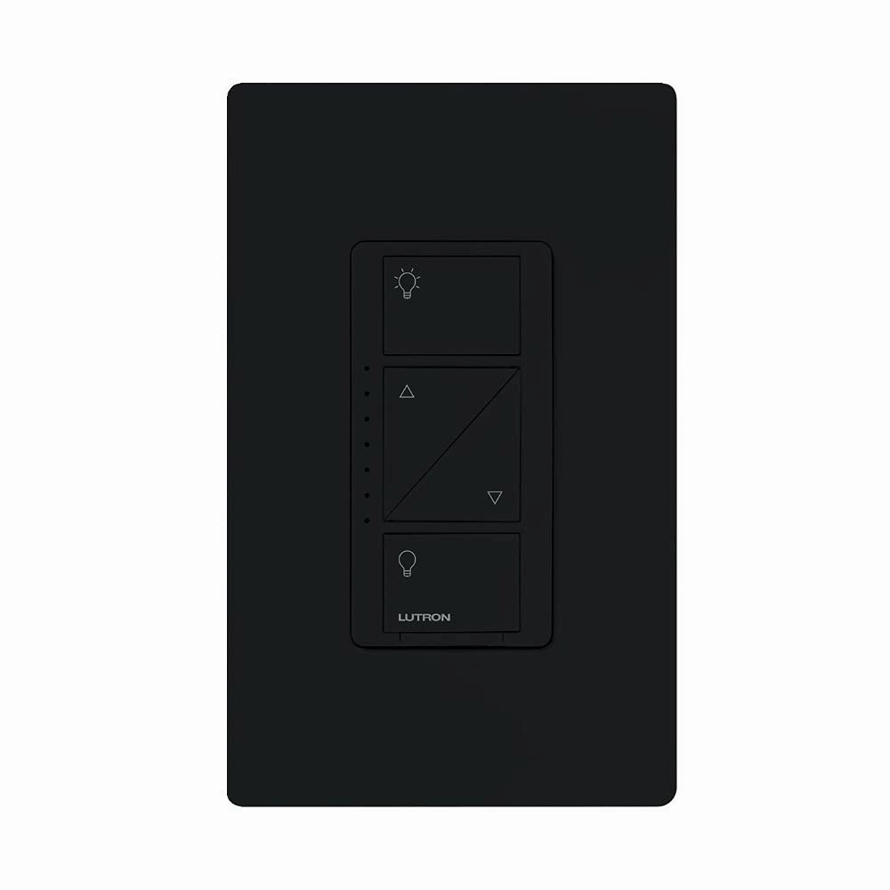 Lutron Caseta Original Smart Dimmer Switch (Lutron Smart Hub Required), for LED Lights, 150 Watt, Single-Pole/3-Way, No Neutral Required, PD-6WCL-BL 4-PACK, Black, 4 Pack