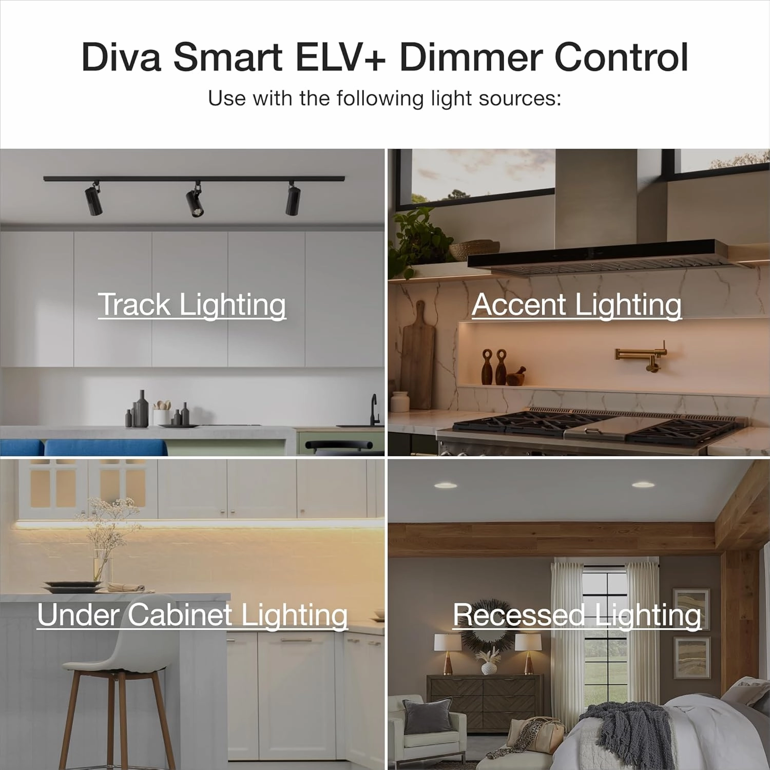 Lutron Diva Smart Dimmer Switch ELV  for Caseta Systems, Works w/Alexa, Apple Homekit, Google Home (Hub Required), 250-Watt LED, Neutral Required, DVRF-5NE-BL, Black