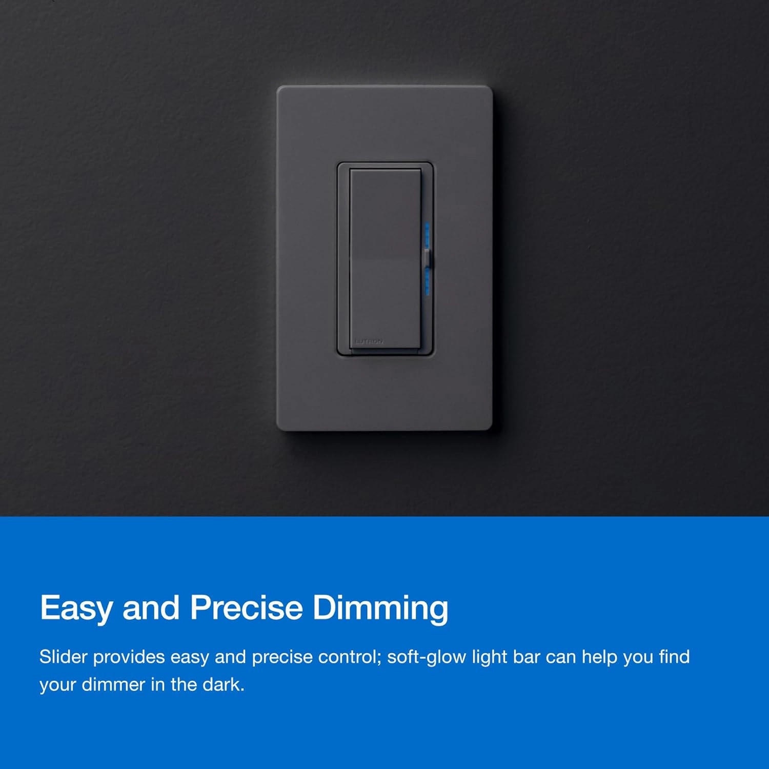 Lutron Diva Smart Dimmer Switch ELV  for Caseta Systems, Works w/Alexa, Apple Homekit, Google Home (Hub Required), 250-Watt LED, Neutral Required, DVRF-5NE-BL, Black