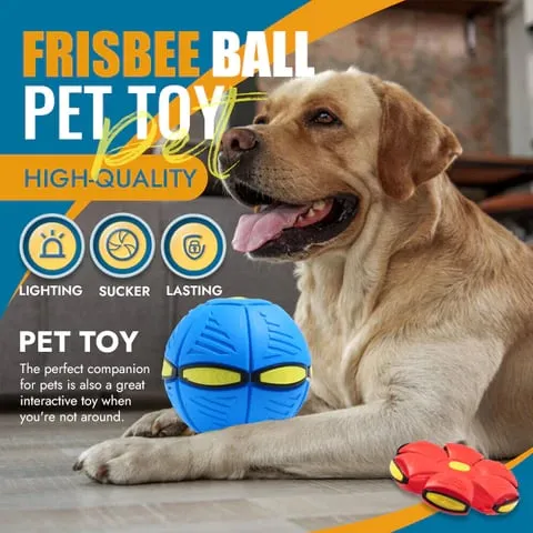 Luxora Flying Saucer Ball Dog Toy with Flashing Light