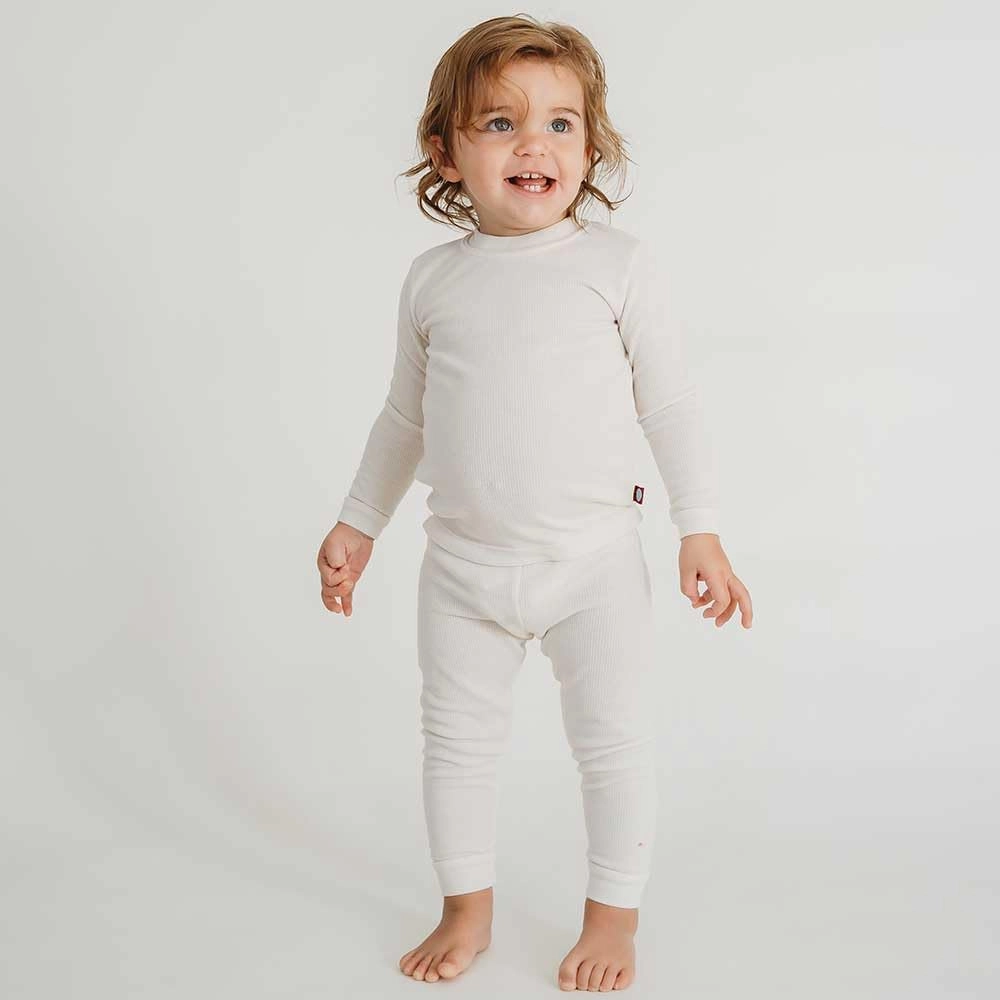 Made in USA Boys Thermal Cotton Underwear Set Long Soft Breathable Base Layer, SPD Sensory