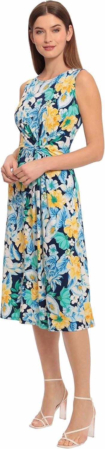 Maggy London Women's Sleeveless Matte Jersey Dress Vacation Occasion Event Guest of