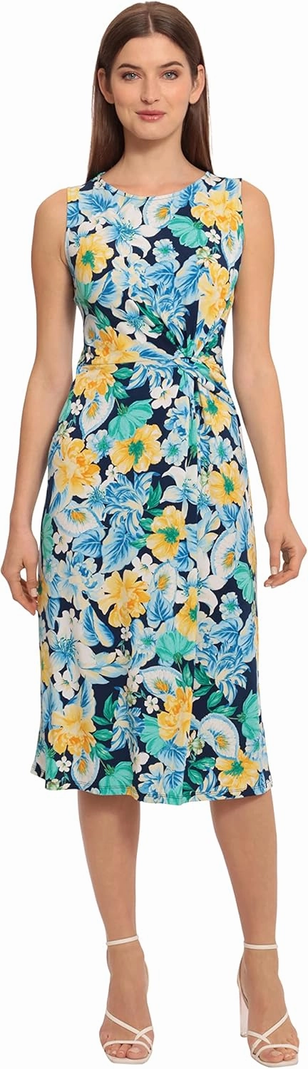 Maggy London Women's Sleeveless Matte Jersey Dress Vacation Occasion Event Guest of