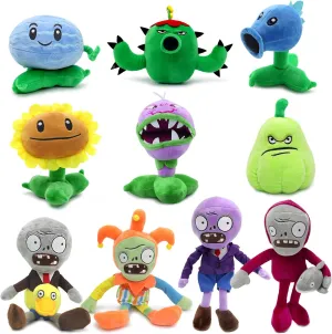 Maikerry 10 Pieces Plants Plush 1&2 PVZ Stuffed Figure vs Zombies Plushies Toy, Great Gifts for Kids Birthday,Halloween and Christmas