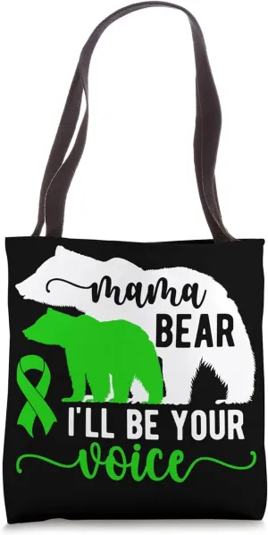 Mama Bear Cerebral Palsy Mom Of A Cerebral Palsy Warrior Tote Bag