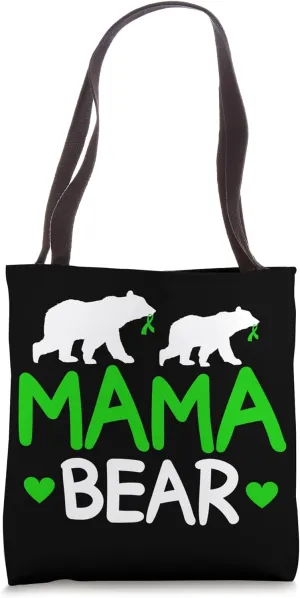 Mama Bear Cerebral Palsy Mom Of A Cerebral Palsy Warrior Tote Bag