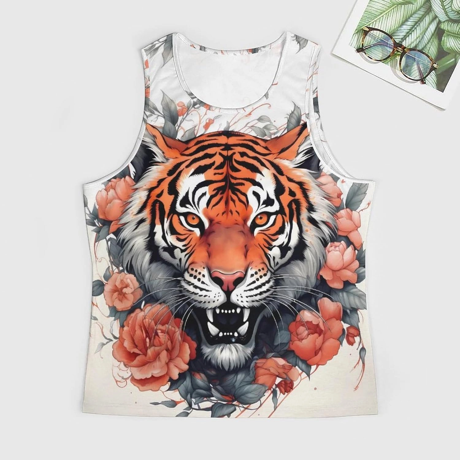 MARSVOVO Tank Tops for Men Animal Print Sport Tank Summer Sleeveless Workout T-Shirts Fitness Vest Athletic Undershirts