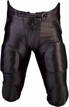 Martin Football Youth Dazzle Game Pants with Integrated 7-Piece Pad Set, Black