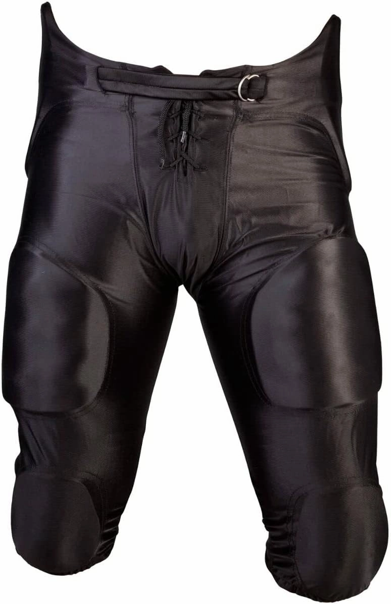 Martin Football Youth Dazzle Game Pants with Integrated 7-Piece Pad Set, Black