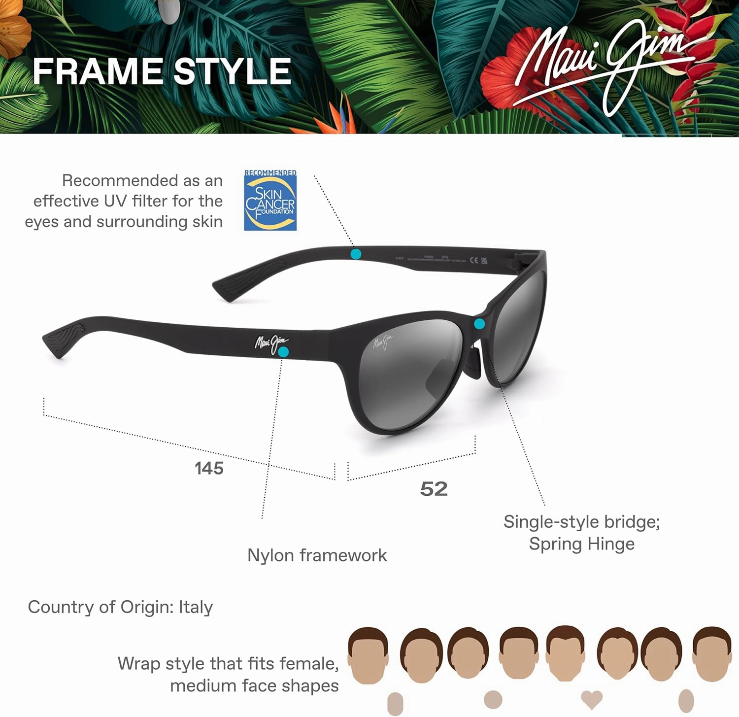 Maui Jim Women's Hulahe Cat Eye Sunglasses
