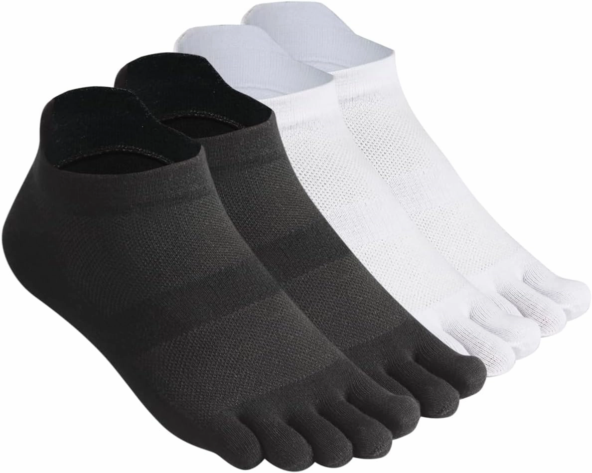 Meaiguo Men's Toe Socks Cotton Five Finger Socks Athletic Toe Socks for Running