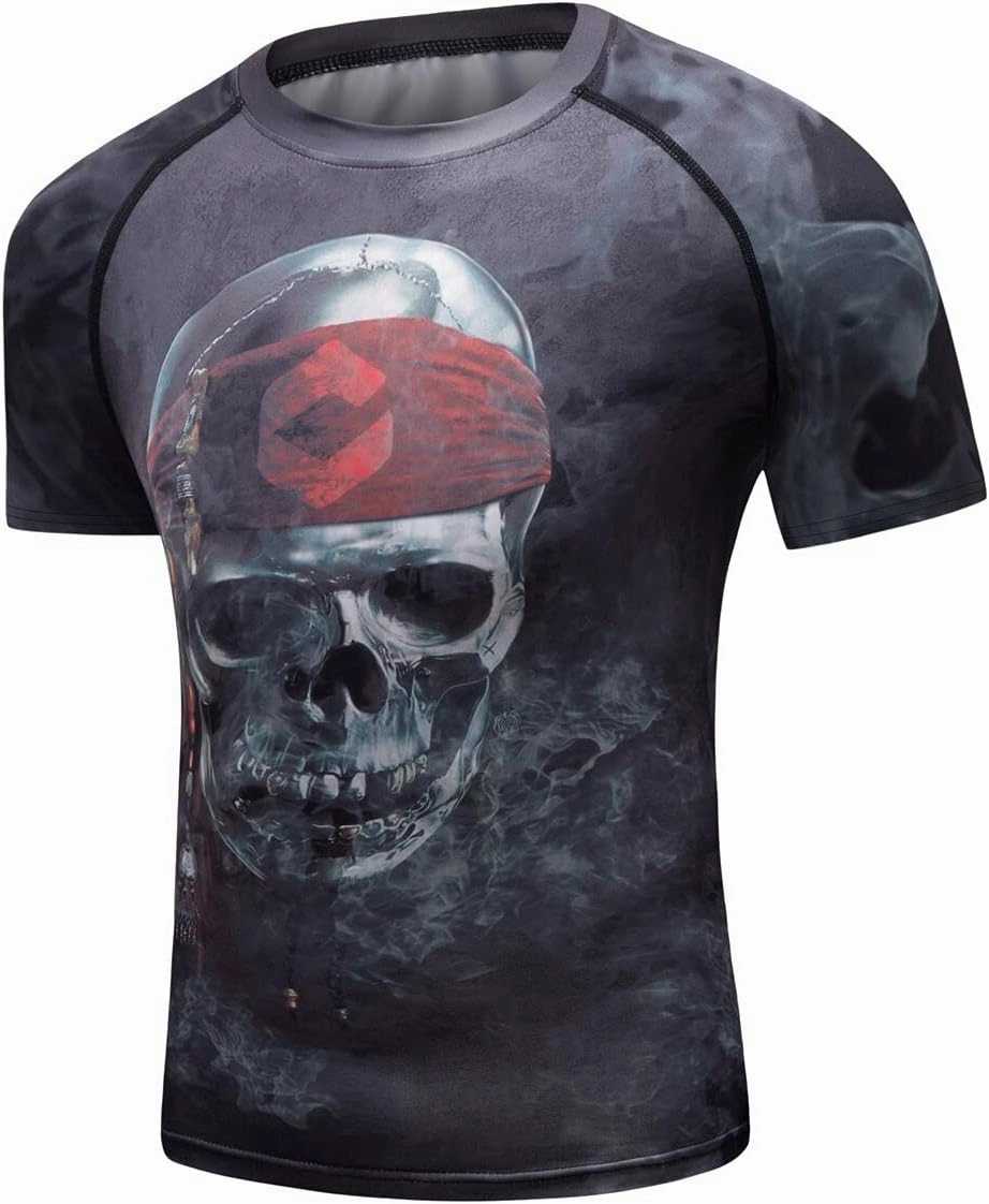 Men's Compression Sports Shirt Short Sleeve Bat Athletic Tank Top