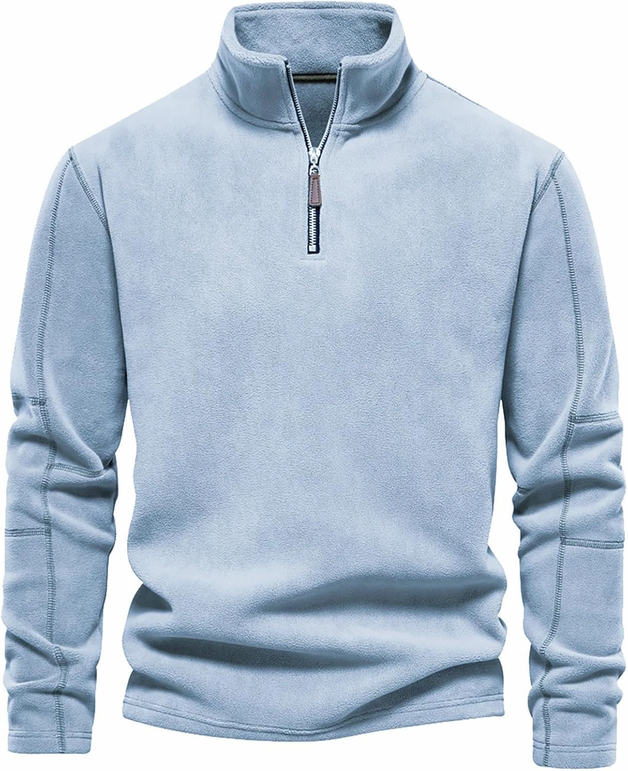 Men's Fleece Pullover Quarter Zip Thermal Outdoor Half Zip Jacket 1/4 Zip Sweatshirt Regular Fitted