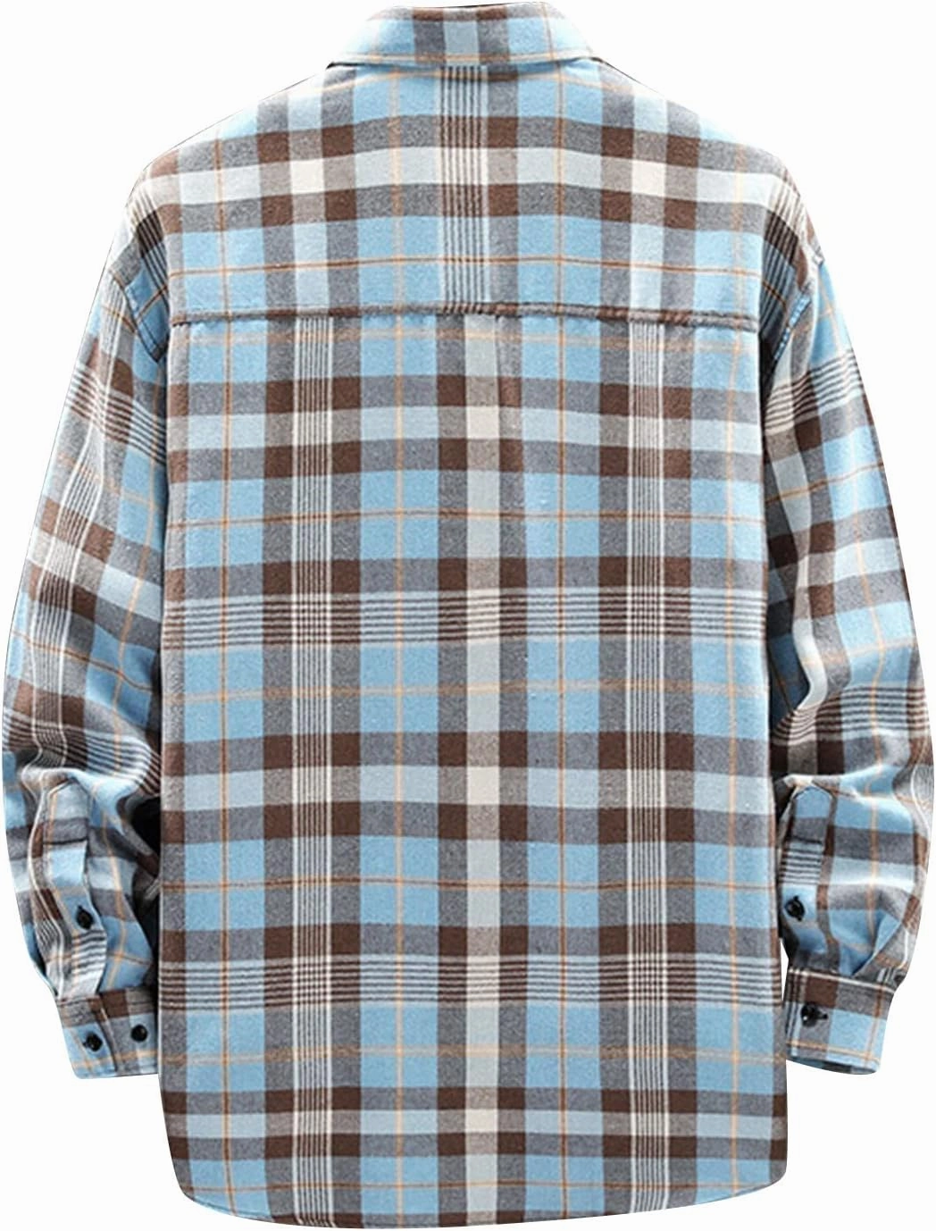 Men's Plaid Hooded Shirts Square Printing Lightweight Breathable Long Sleeve Lapel Men Plus Size Big&Tall Mens with