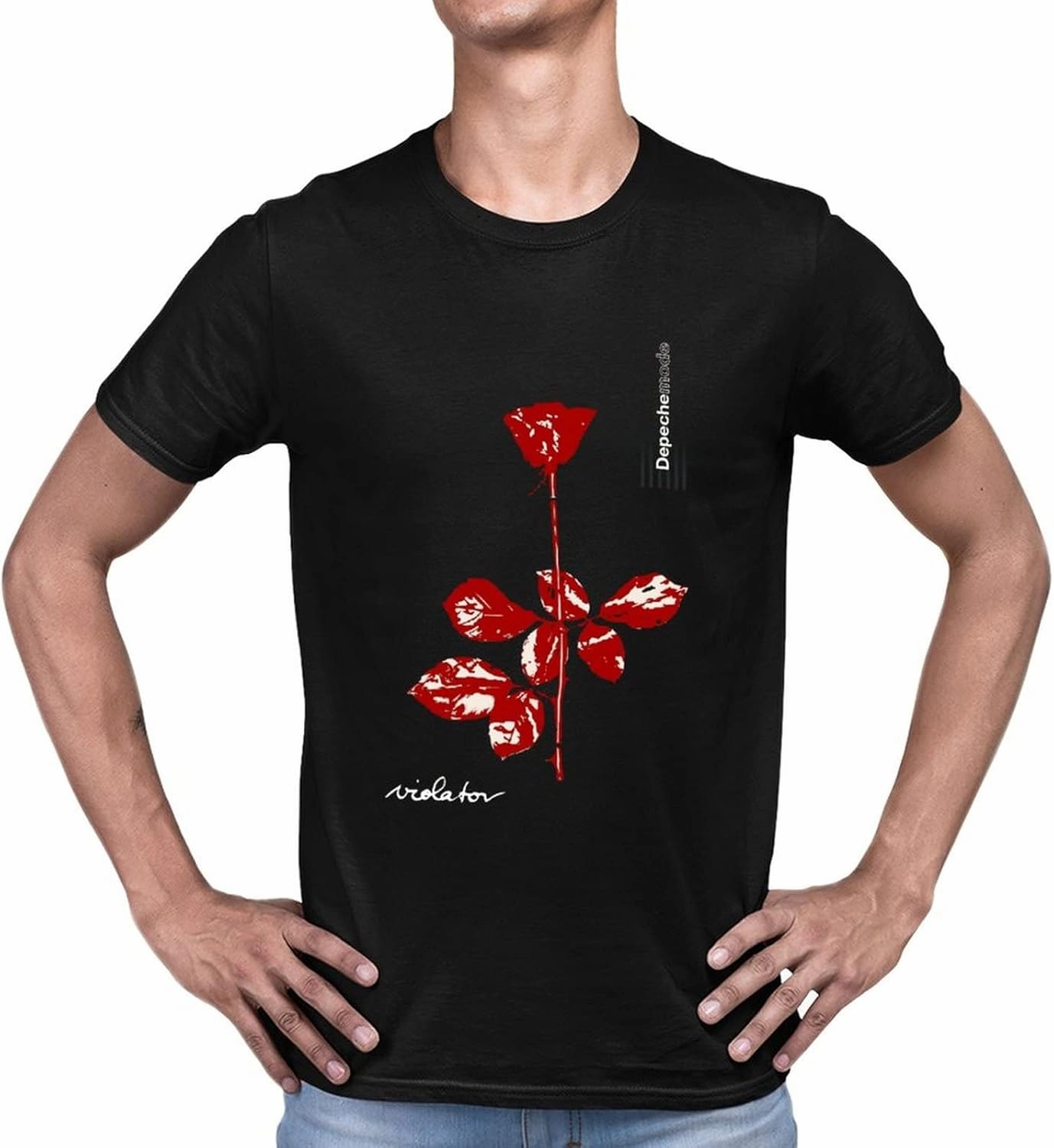 Men's T Shirt Crewneck Short-Sleeve Shirt for Man