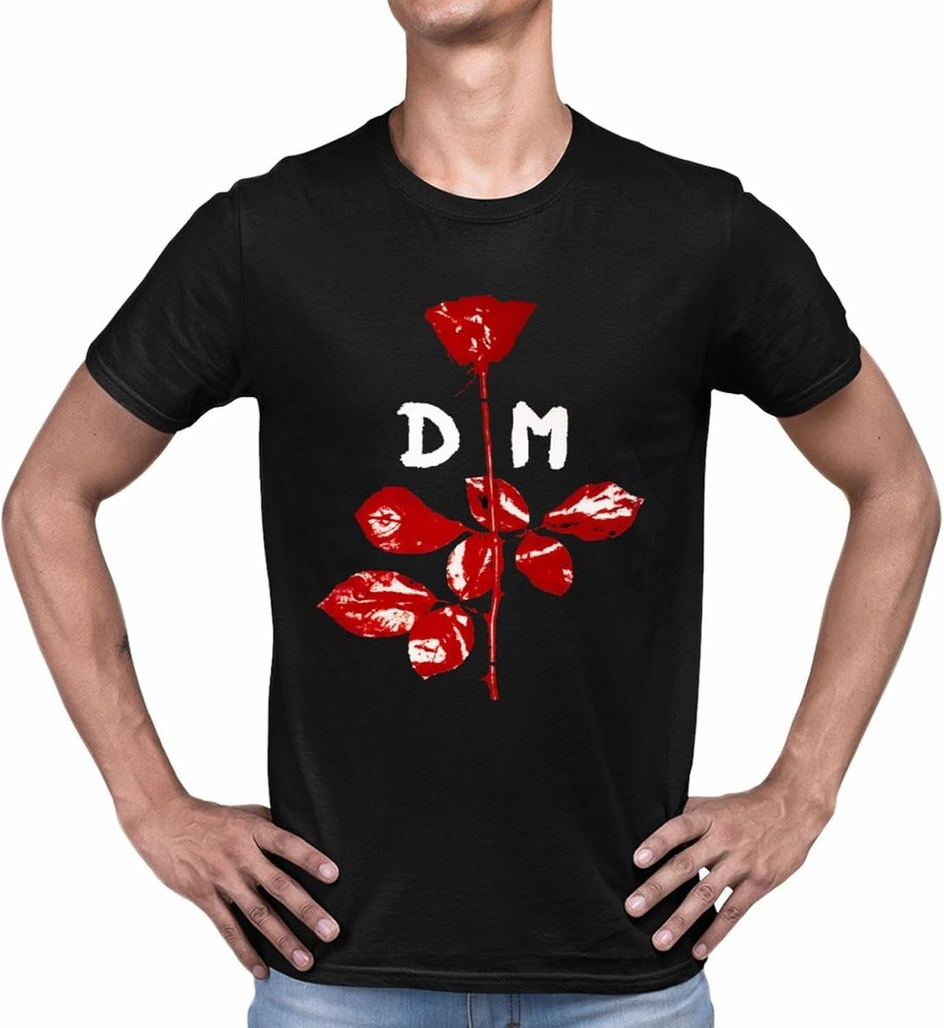 Men's T Shirt Crewneck Short-Sleeve Shirt for Man