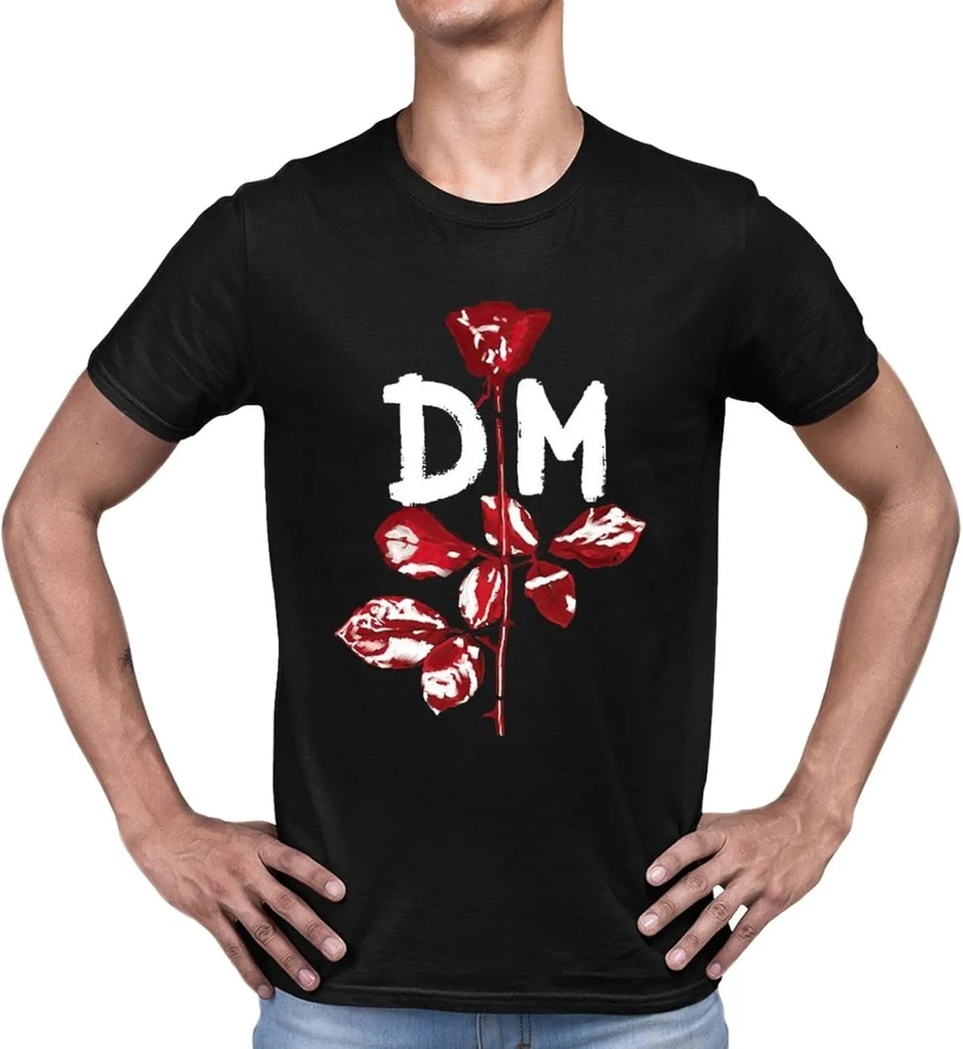 Men's T Shirt Crewneck Short-Sleeve Shirt for Man