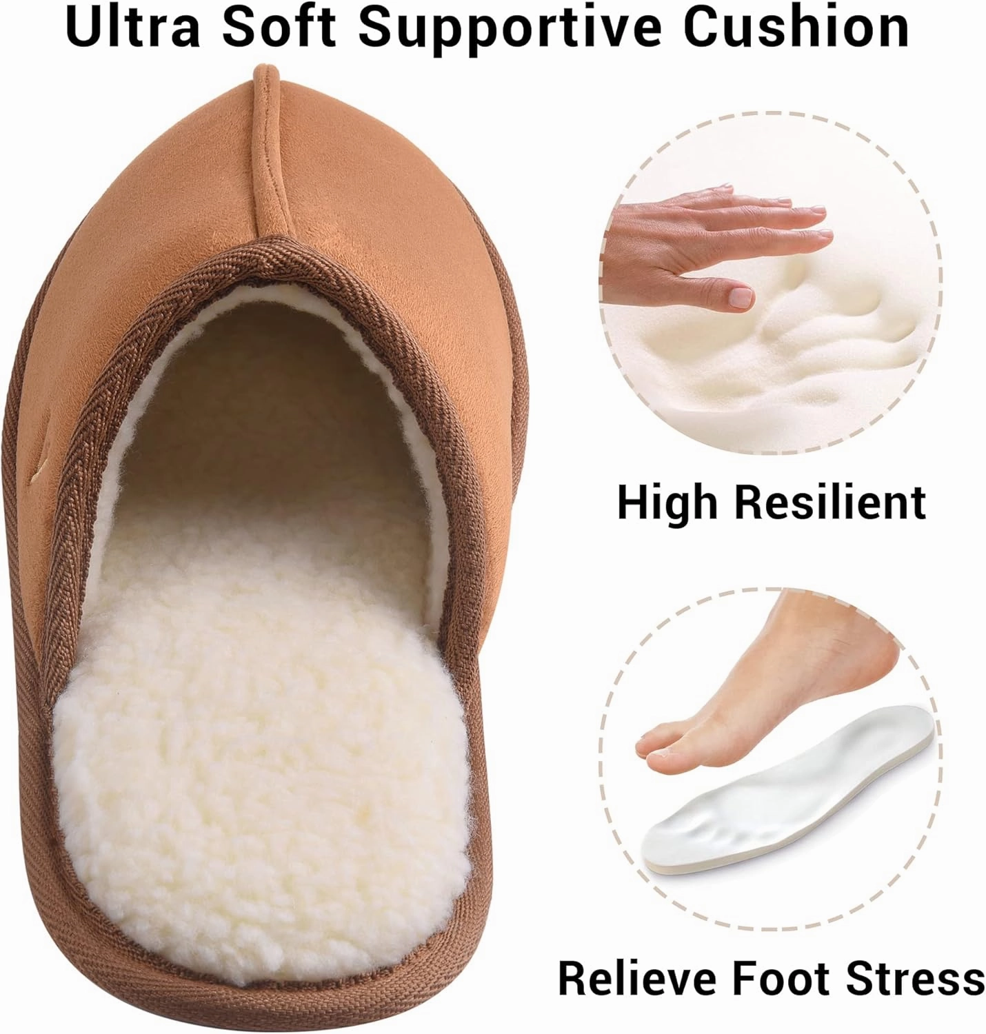 Mens Scuff Slippers Micro Suede Memory Foam Slide Clogs Slip on Indoor Outdoor House Shoes