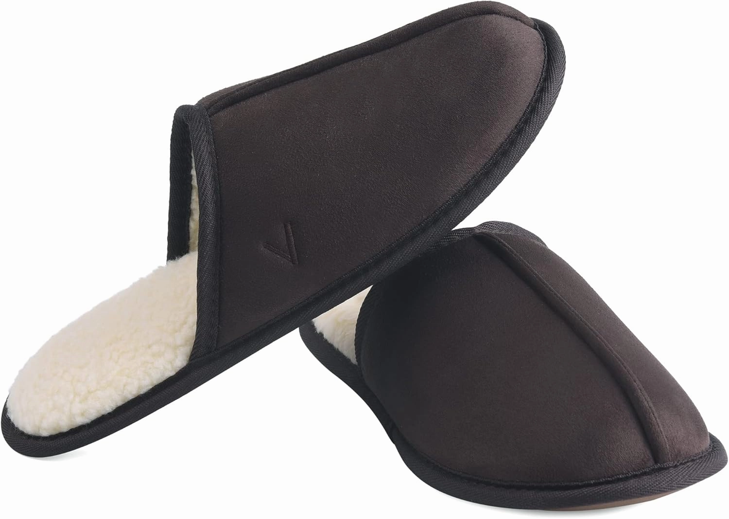 Mens Scuff Slippers Micro Suede Memory Foam Slide Clogs Slip on Indoor Outdoor House Shoes