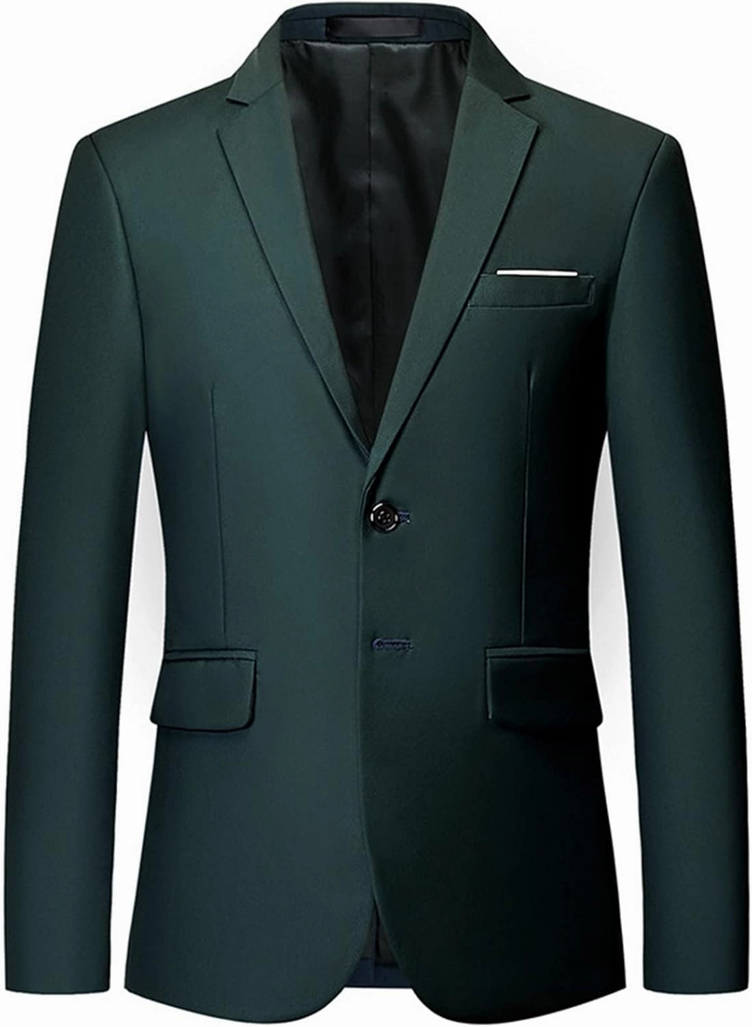 Mens Solid Slim Fit Blazer Jacket Two Button Notched Lapel Business Suit Classic Business Daily Party Sport Coat