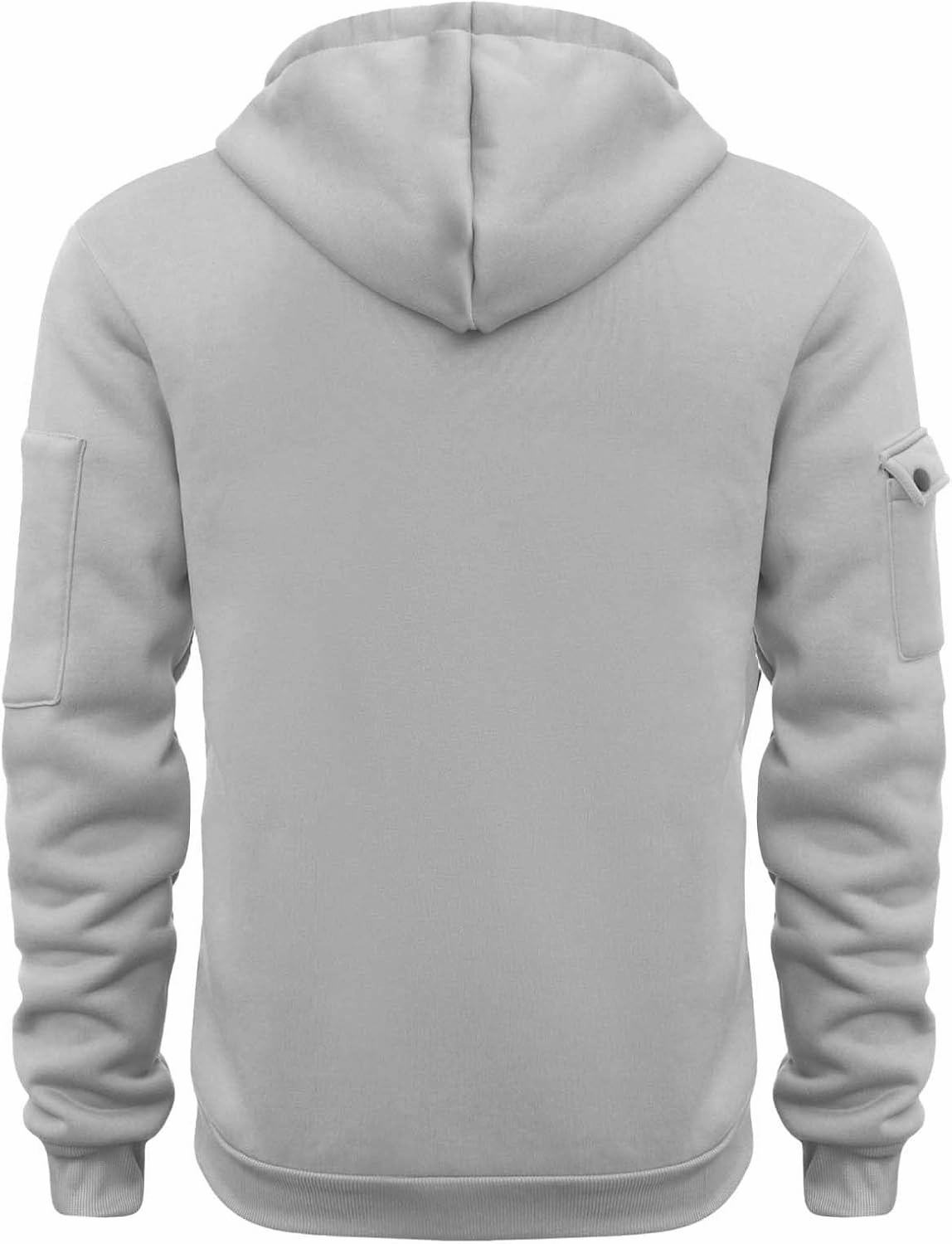 Mens Sports Casual Full Zipper Long Sleeved Hooded Hooded Sweater Zipper Closure Hoodie Slim Fit Fleece Sweatshirt
