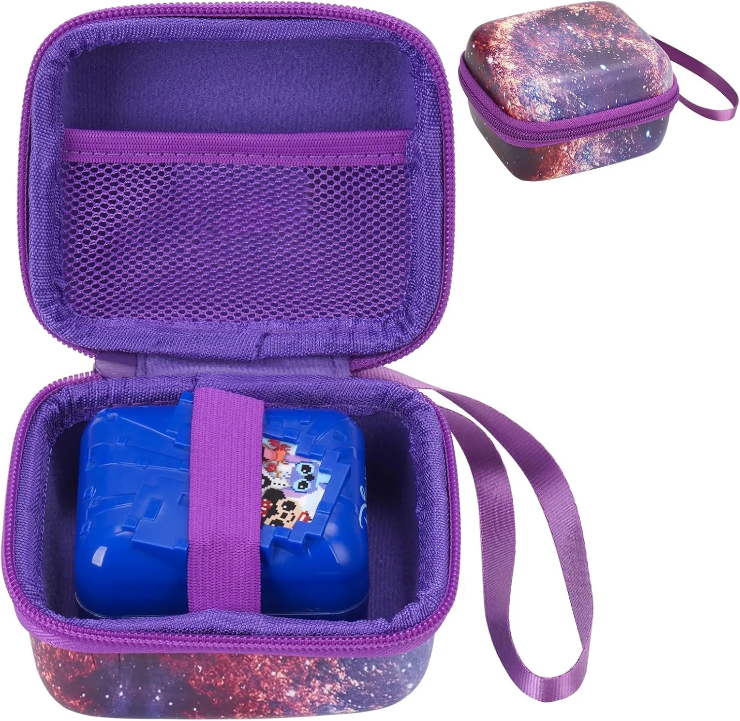 MGZNMTY Travel Carrying Case for Bitzee Disney/Bitzee Magicals/Bitzee Digital Pet Interactive Virtual Toy, Protective Storage Holder for Electronic Gadgets Toys for Kids (Case Only) (Galaxy)