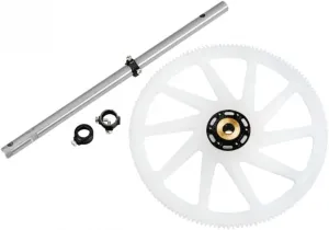 MICROHELI Titanium Main Shaft/CNC Delrin Main Gear/Auto-Rotation Hub Set (Black) - Blade 230S / V2 / Smart/Revolution 235 CP