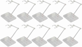 Migaven Action Figure Stand, 10pcs Assembly Action Figure Display Holder Base Doll Model Support Display Stand Compatible with HG RG SD SHF Gundam 1/144 Toy Clear