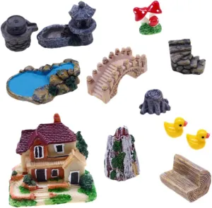 Mikikit 1set Miniature Garden Accessories Vividly Designed Figurines Ornaments for Craft Decor for Miniature Gardens Dollhouses Create Your Own Fairy Landscape