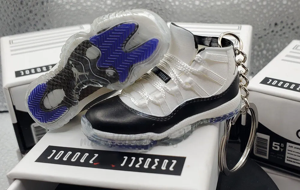 Mini 3D AJ11 Concord Sneaker Keychain