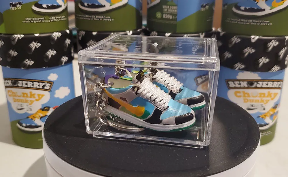 Mini 3D Dunk SB Low x Ben & Jerrys Sneaker Keychain