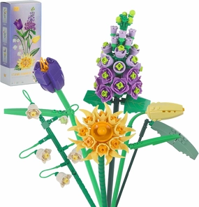 Mini Bricks Flower Bouquet Building Sets,1672 Artificial Flowers, DIY Unique Decoration Home, 534 Pieces Botanical Collection for Ages 8-12 yrs Old Girl for Gift（Not Compatible with Set ）