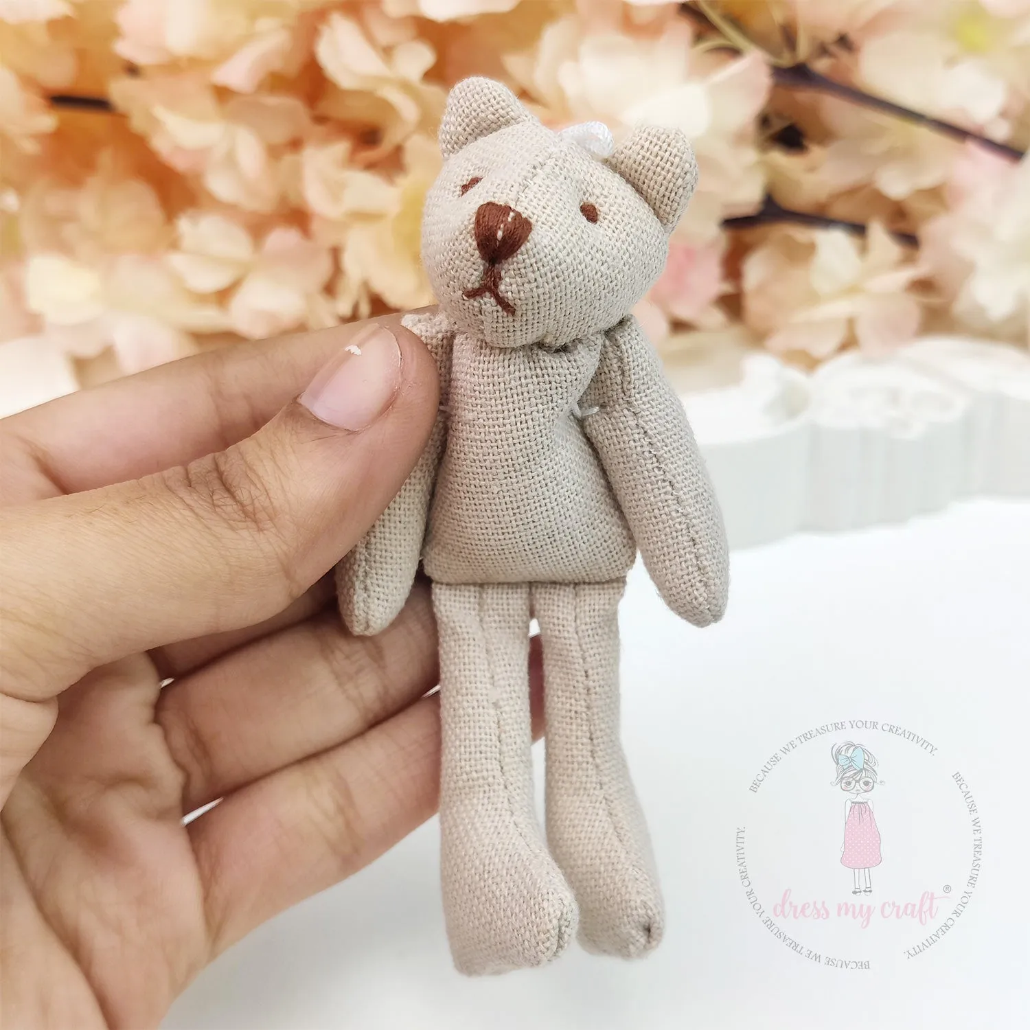 Miniature Cotton Stitched Teddy Bear
