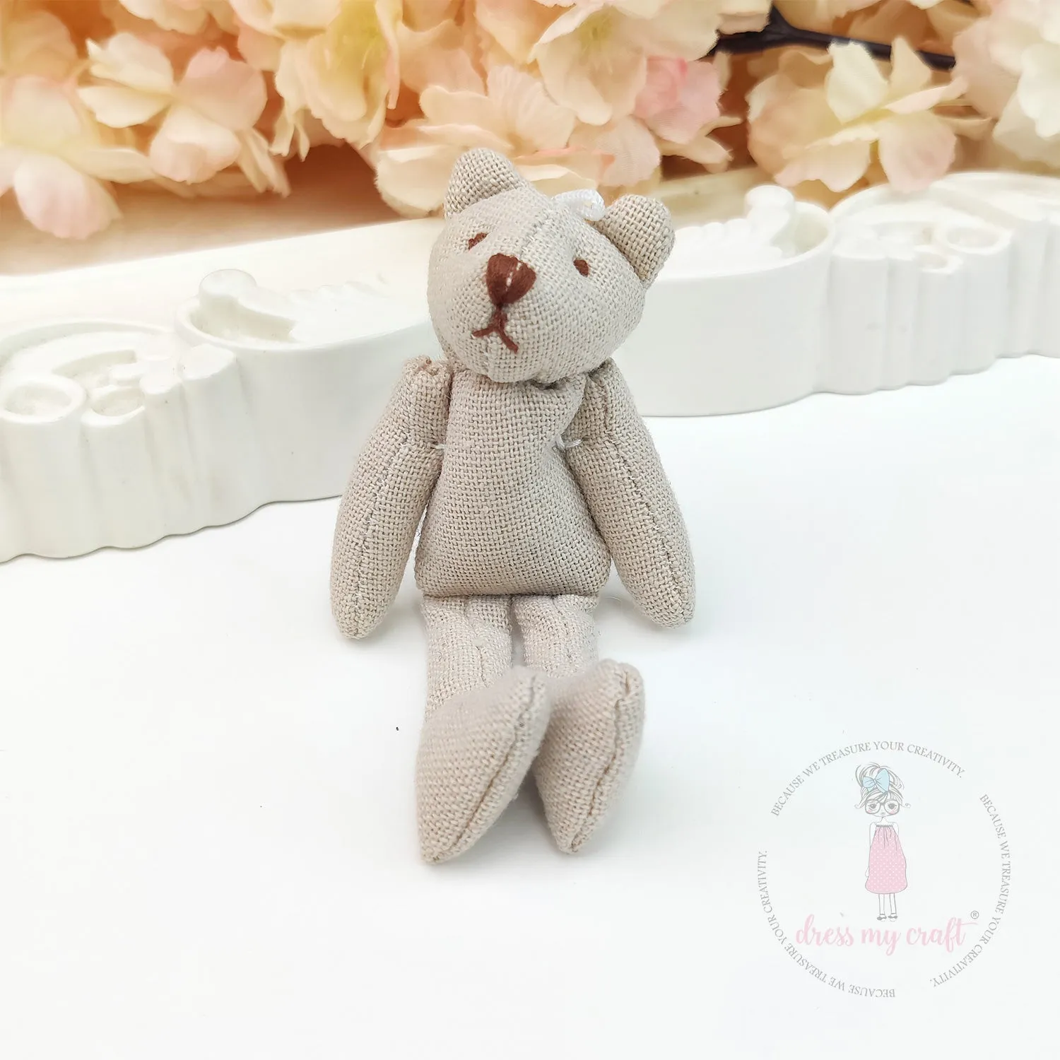 Miniature Cotton Stitched Teddy Bear