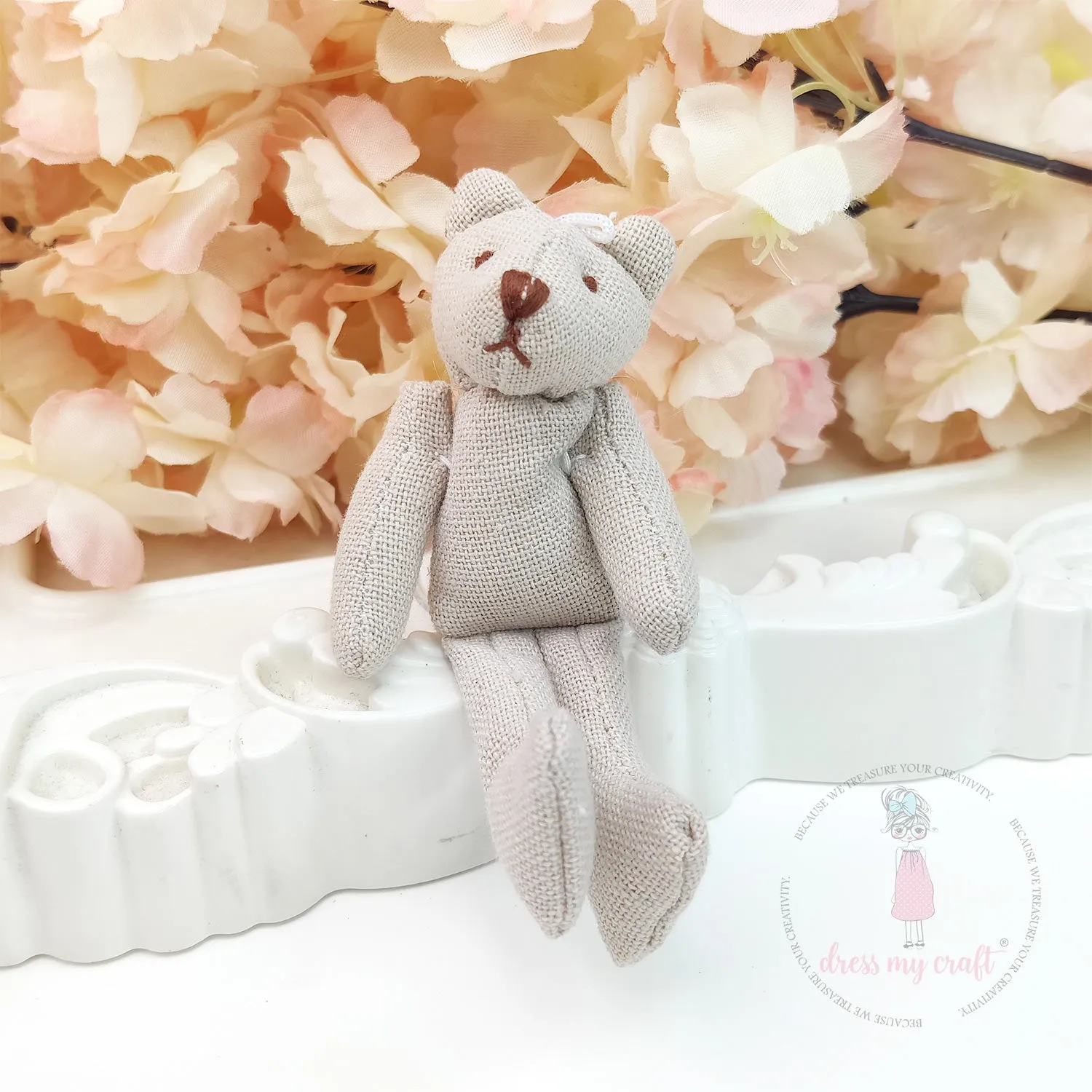 Miniature Cotton Stitched Teddy Bear