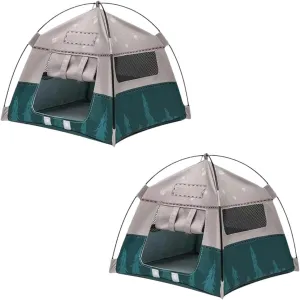 Miniature Cute Tent, 1:12 Camping Tent Model Action Figure Decoration, Miniature Camping Tent Model Camping Decoration, Miniature Scene Accessories Photography Props Toys Display (2PCS)
