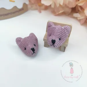 Miniature Striped Teddy Bear Head