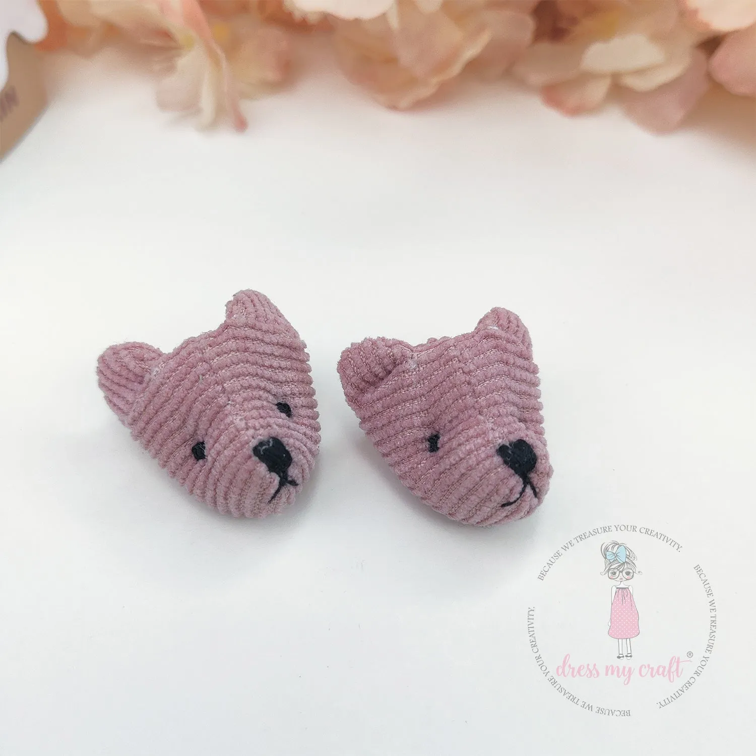 Miniature Striped Teddy Bear Head