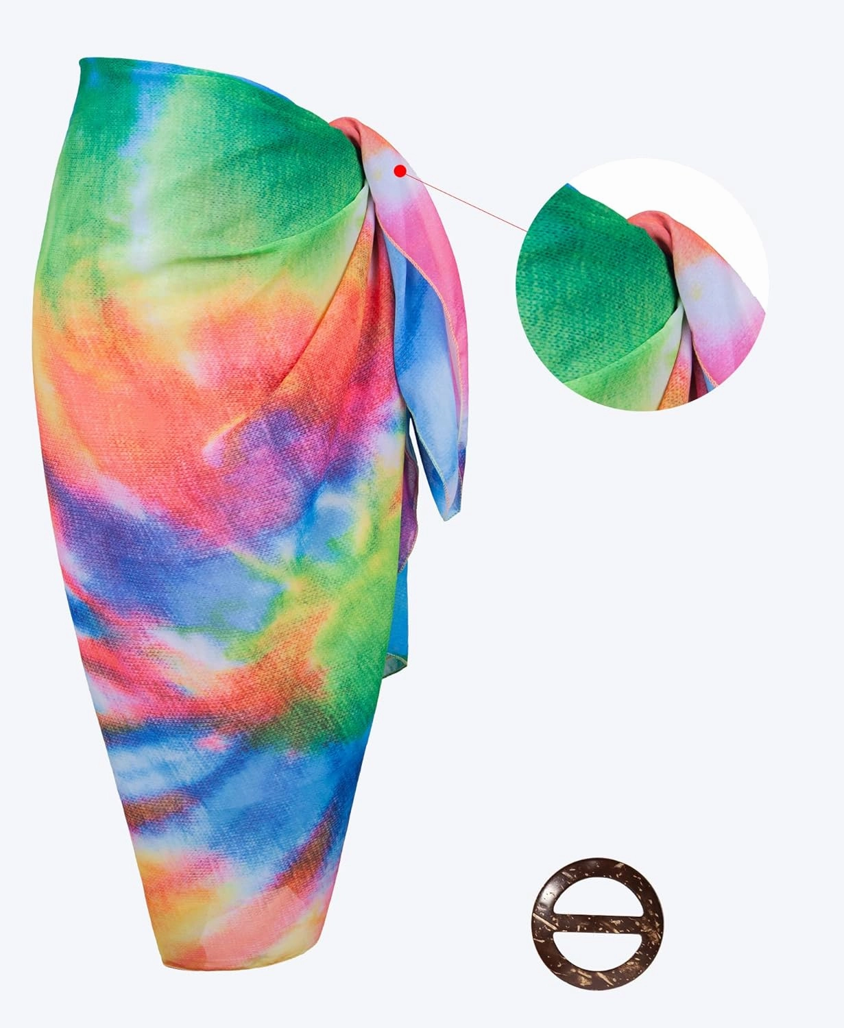 MissShorthair Womens Chiffon Beach Pareos Sarong Sheer Swimsuit Cover Ups Swimwear Bikini Wrap
