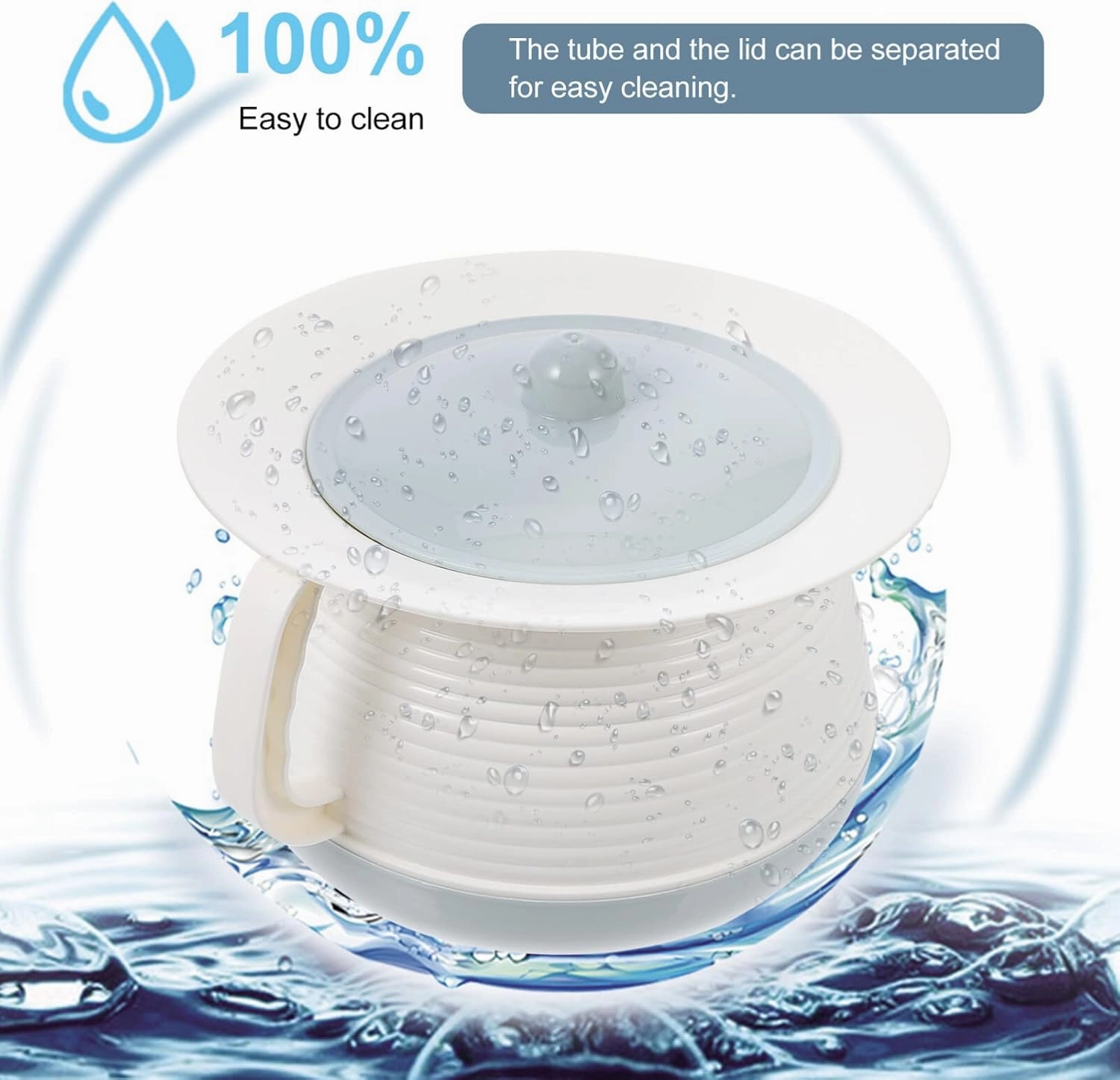 Mobestech Chamber Pot Portable Toilet Urine Pot with Lid Urinal Pee Buckets Potty Urinal Car Emergency Toilet Pot Spittoon Bottle with Handle for Camping Travel Home Bucket Toilet (Blue)