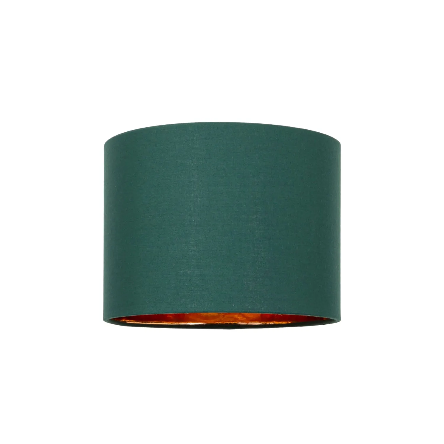 Modern Forest Green Cotton Fabric Small 8" Lamp Shade with Shiny Copper Inner