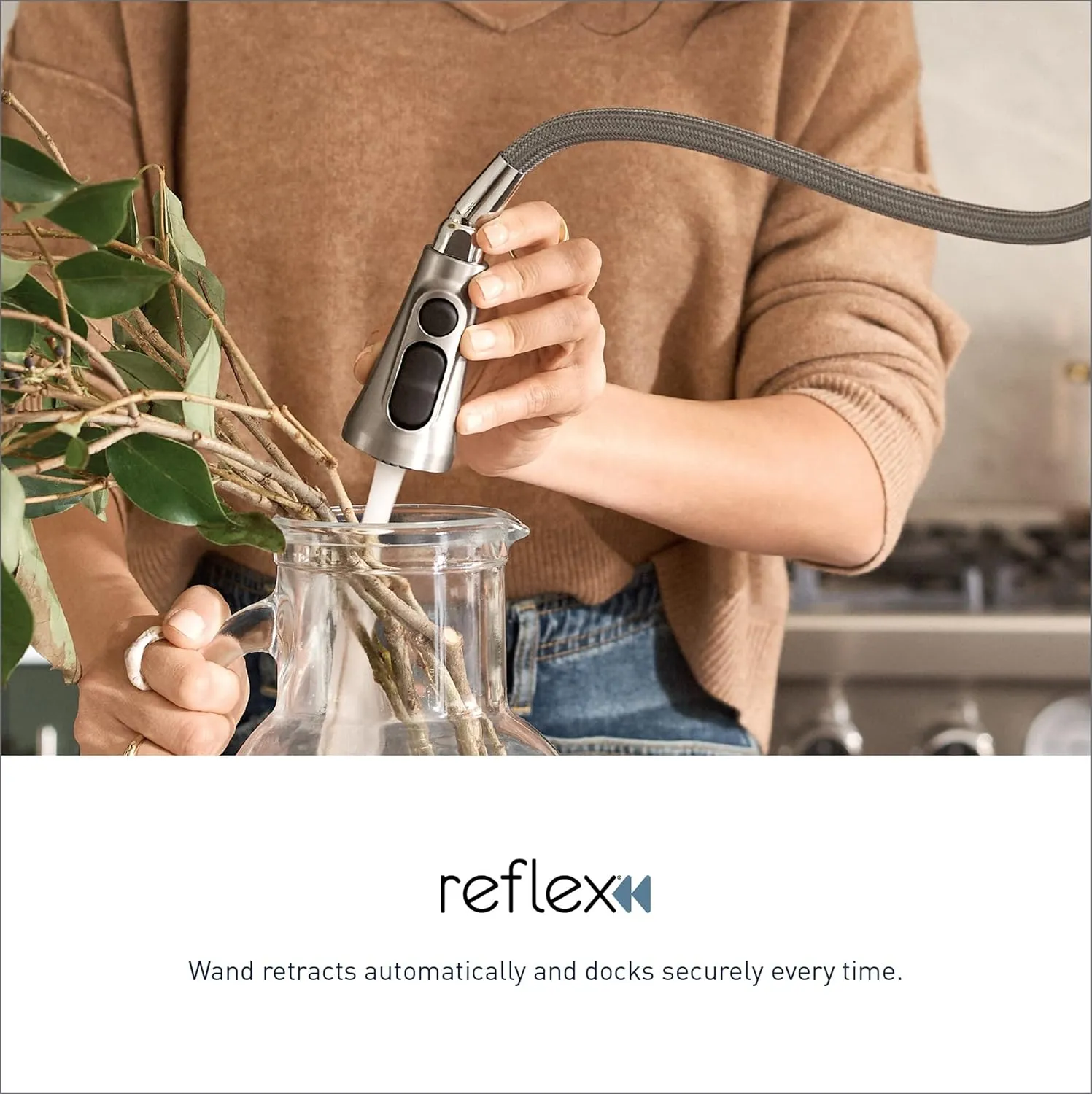 Moen S7235E2SRS Sinema Smart Faucet Touchless Pull-Down Sprayer Kitchen Faucet with Voice and Motion Control, Spot Resist Stainless