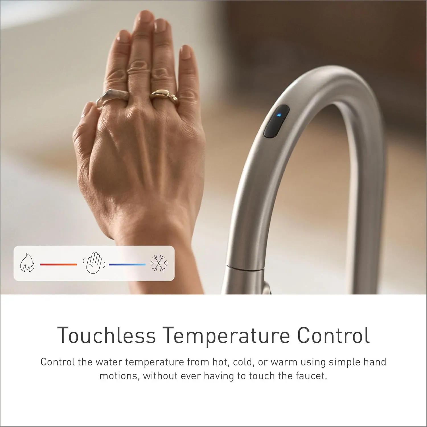 Moen S7235E2SRS Sinema Smart Faucet Touchless Pull-Down Sprayer Kitchen Faucet with Voice and Motion Control, Spot Resist Stainless
