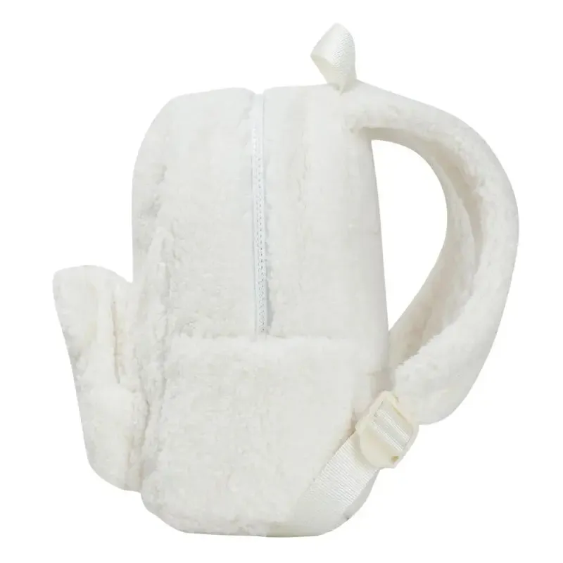 Moschino White Fleece Teddy Bear Backpack
