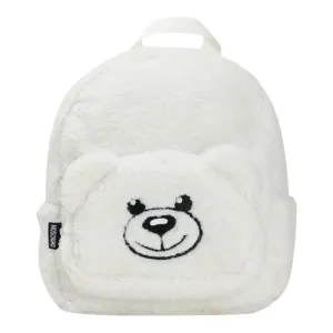 Moschino White Fleece Teddy Bear Backpack
