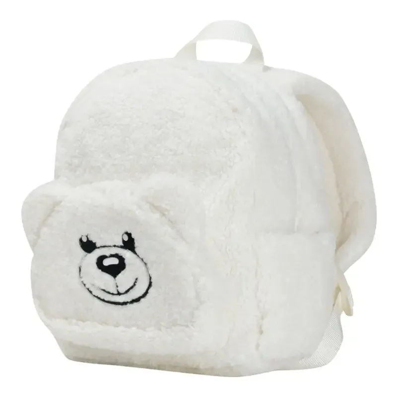 Moschino White Fleece Teddy Bear Backpack