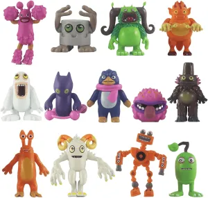 My Singing Monsters Toys Set - 13pcs Mini Action Figures Playset, Wubbox Noggin Toe Jammer, Perfect Birthday for Boys & Girls Age 6 , Collectible Decoration for Kids